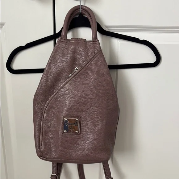 Valentina Dusty Rose Leather Backpack - Picture 1 of 9